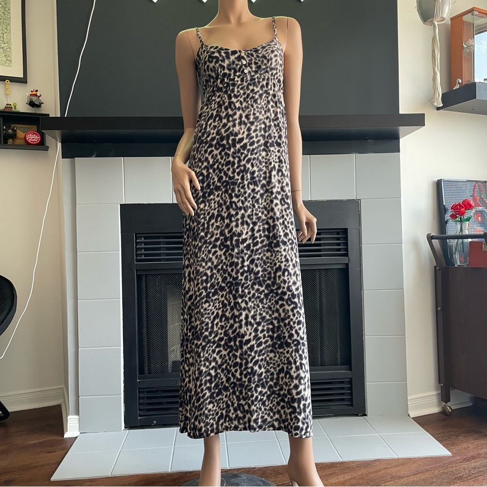 Long Icōne Leopard Print Dress